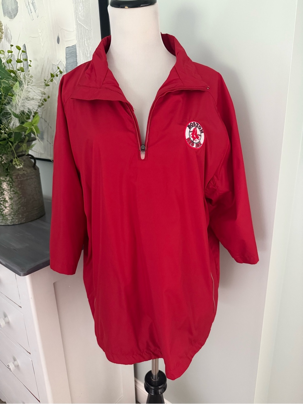 Men’s Antigua Red Lightweight Pullover golf Jacket